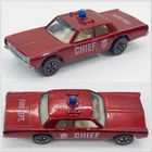 Hot Wheels Redline 70 US Red Fire Chief Cruiser White Interior Excellent READ