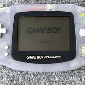 Game Boy Advance Handheld System Nintendo GBA Glacier AGB-001 Tested Working