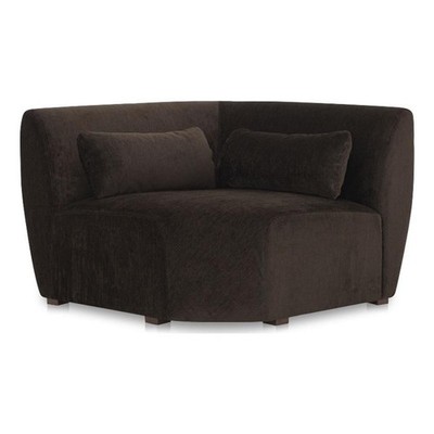 Moe's Home Collection Amelia Corner Chair Espresso Fabric Corner Chairs