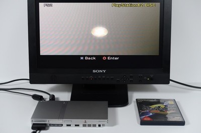 Sony PlayStation 2 PS2 SCPH-75000 Sliver Slim Console Excellent