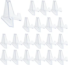 20Pack Acrylic Easel Stands Display Stand Mini Clear Holder For Displaying Small