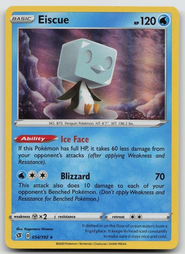 Eiscue 054/192 Holo LP Rebel Clash Pokemon