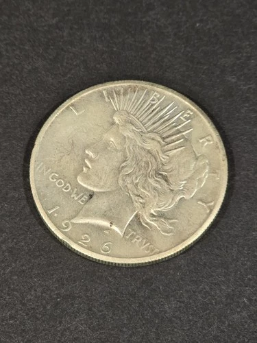 1926 Peace Dollar Silver Dollar Coin VF Error