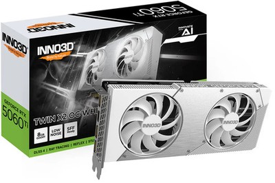 INNO3D GeForce RTX 5060 Ti Twin X2 OC White 8GB Grafikkarte DP/HDMI