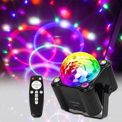 Disco Ball Party Lights Sound Activated LED DJ Strobe Light Indoor Outdoor Ra...