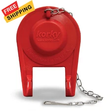 Korky Ultra Standard 2-Inch Universal Toilet Flapper - Long Small, Red 