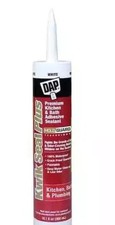 Kwik Seal Plus Silicone Caulk White Kitchen Bath Sealant 10.1 Oz Ea - 3 Pack