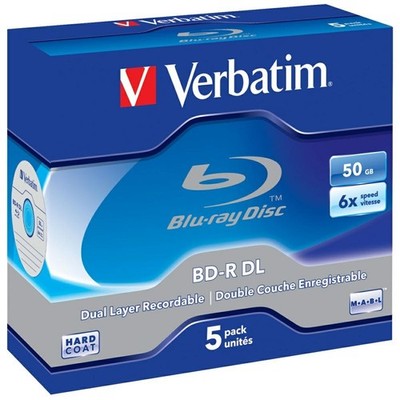 VERBATIM BLU-RAY DISCS 50GB 6X BD-R DL FÜR PC 5 STÜCK IDEAL ZUM KOPIEREN