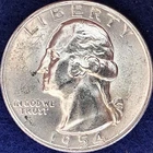 1954-D Washington Silver Quarter Ch BU
