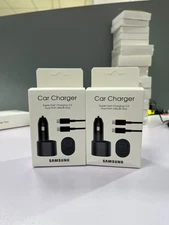 45W Samsung MAX USB-C Cable Dual Port Fast Charging Car Charger 5A