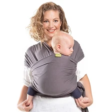 Original Boba Baby Wrap Carrier - Newborn to Toddler Infant Sling (Gray) - Used