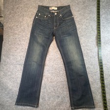 Levis 505 Regular Kids Jeans Dark Wash Slim Fit Size 12 Slim W24 L26 Adjustable