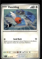 Pokemon Fletchling 121/142 Stellar Crown Non Holo Common 4 Card Lot