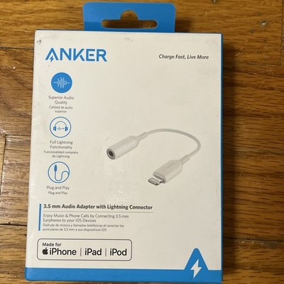 Anker 3.5 mm audio adapter with lightning connector for iPhone iPad iPod