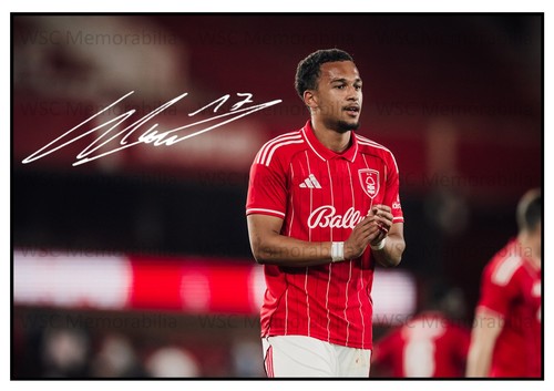 11348. Eric Da Silva Moreira Signed Pictures (A4 Prints) Nottingham Forest etc.