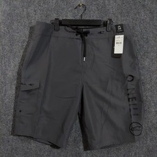 O'Neill Santa Cruz Solid 2.0 Shorts Mens 34 Gray Cargo Boardshort Swim Surf