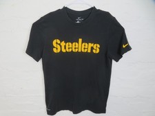 Pittsburgh Steelers Shirt Mens Medium Nike Dri Fit Black Yellow NFL Football Tee