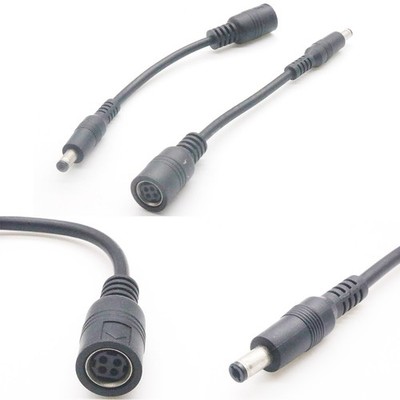 2pcs 4 Pin DIN Female to 5.5mm x 2.5mm Male DC Power Cable CCTV Camera Charger