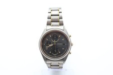 Seiko SQ 100 Titanium Chronograph Watch Quartz Ref 7T62-0CX0 Working