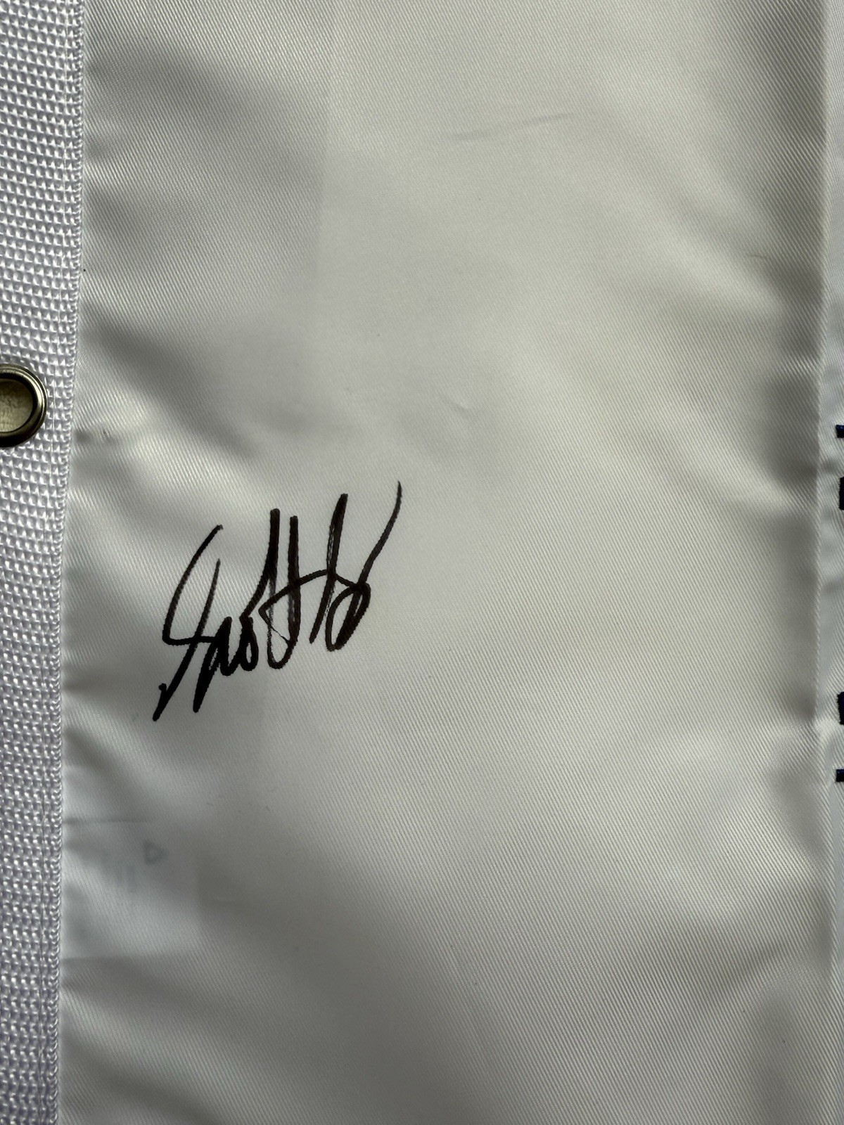 Scottie Scheffler Signed 2025 PGA Championship Flag Autographed Auto PSA COA view 2