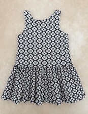 JANIE AND JACK Promenade Petals Navy Floral Eyelet Dress Size 2T