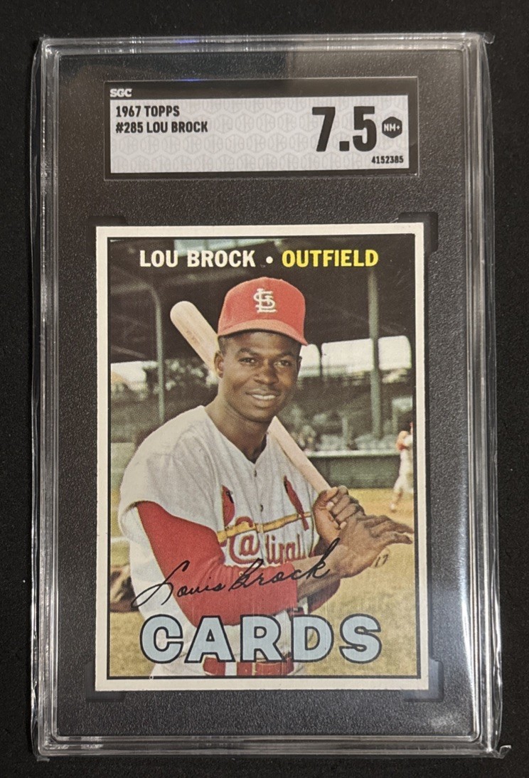 1967 Topps Baseball #285 Lou Brock SGC 7.5 Cardinals HOF