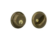 Schlage B60 Series Antique Brass Single Cylinder Deadbolt