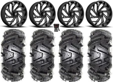 Fuel Reaction 18" Wheels Black 32" Moto MTC Tires Polaris RZR XP 1000 / PRO XP