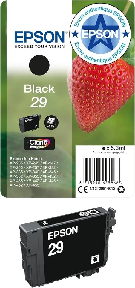 Epson Tintenpatrone schwarz Claria Home 29 T 2981
