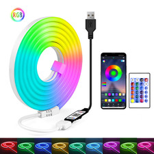 LED Neon Rope Lights 1/2/3/5M RGBIC Strip Lights App/Remot Control Music Sync