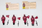 GI JOE ARAH Crimson Guard Figures (4) 1985  complete Army Builder Vintage