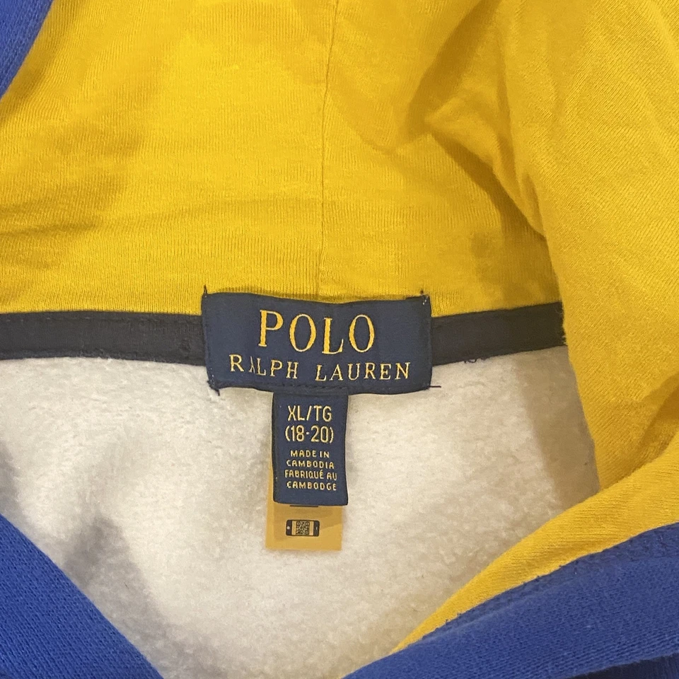 Polo Ralph Lauren 67 Youth Colorblock Fleece Hoodie Multicolor Size XL - Image 3 of 4