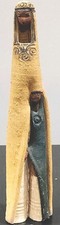 Vtg David Kalderon KD Israel Judaica Modernist Pottery Woman Kids Sculpture 13”