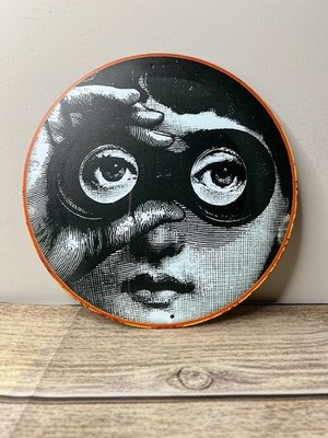 Modernes Retro Fernglas Metall Wandrelief - einfarbig rund Wanddeko
