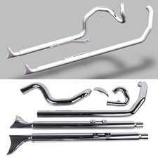 2-2 Fishtail True Dual Exhaust Systems For Softail Exhaust 2000-2017 Models