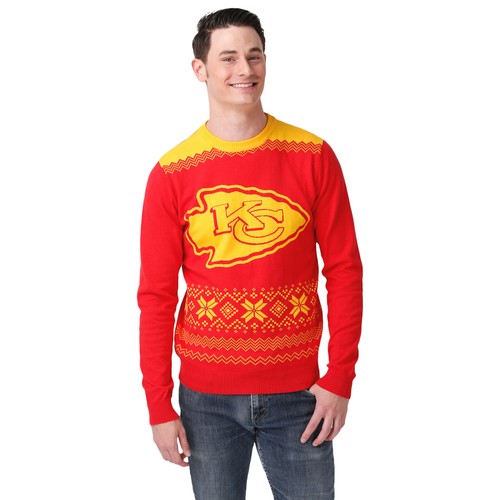 FOCO NFL Men's Kansas City Chiefs 2021 Ugly Sweater - Picture 1 of 6