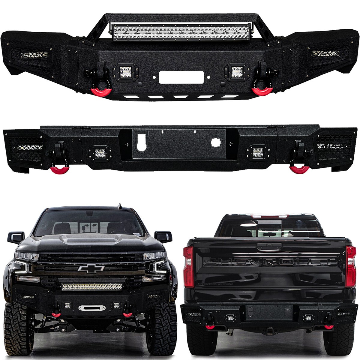 Vijay For 2019-2021 Chevy Silverado 1500 Front or Rear Bumper w/D