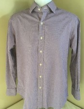 Polo Ralph Lauren Classic Fit Purple Gingham Plaid Check Dress Shirt 15 32/33 FS