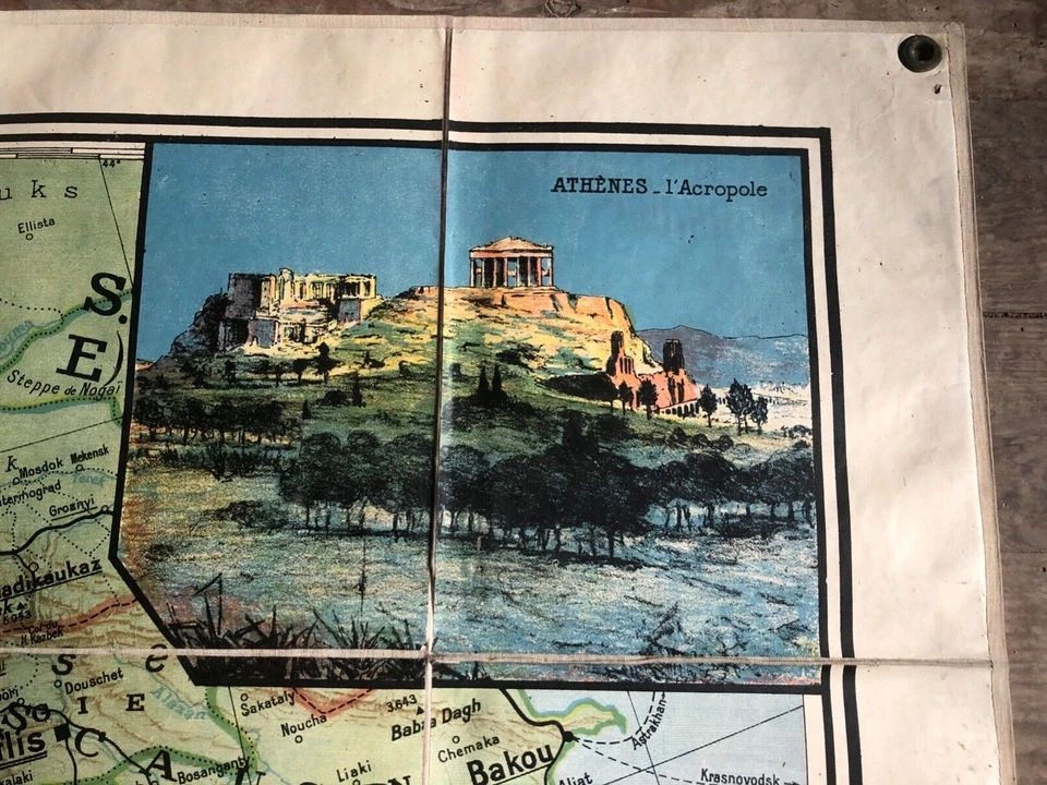 Carte entoilée Méditerranée orientale Toutey - Photo 2/4