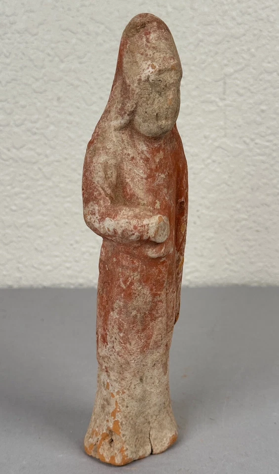 Antigua figura de cerámica funeraria china tumba asistente corte dinastía Han Tang #2 Foto 4 de 4