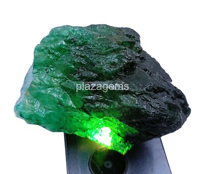 Natural Certified 859 Ct Green Emerald Colombia Uncut DYED Rough Gemstone 4NUC