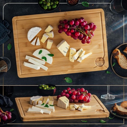 Durable 38x25cm Bamboo Cutting Board - Pre-Oiled, Knife-Friendly & Lightweight - Picture 4 of 12