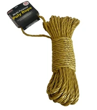 50 ft Yellow Multi Purpose Poly Rope Mildew & Moisture Resistant Sterling Tools