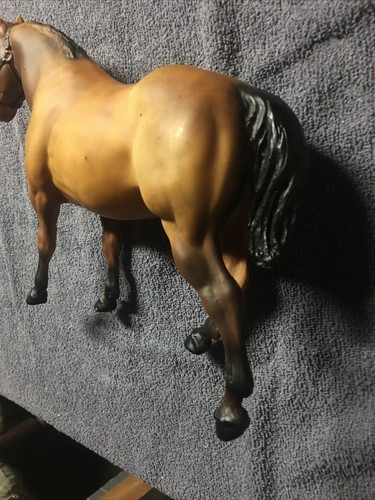 Breyer Stallion Horse Brown Black Mane Tail Socks 8" Tall Vintage - Picture 6 of 8