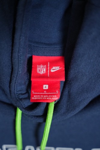 Nike Seattle Seahawks NFL Cowl Pull Over Sweater Blue Men's Large - Picture 4 of 8