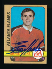 1972 Topps Hockey Ernie Hicke #154 signed auto autograph clean blue sharpie