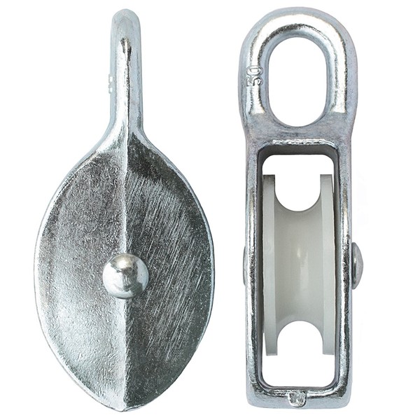 Seilrolle 50 Mm Drahtseilblock Umlenkrolle Blockseilrolle Blockrolle.-image