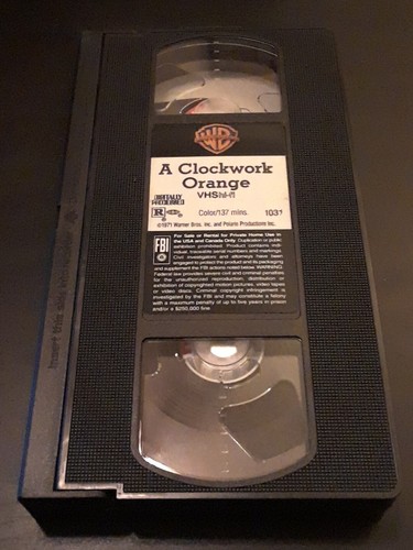 Stanley Kubrick's A Clockwork Orange VHS 1991 Warner Bros. VG+ Malcolm McDowell - Picture 7 of 10