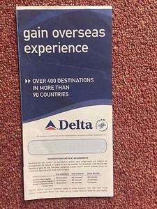 Delta Airlines Air Lines Boarding Pass Ticket Sleeve Envelope