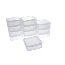 12 Storage Square Clear Container For Small Items Organizer 1.5 inches Square